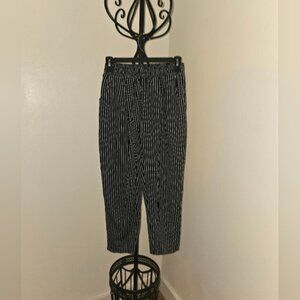 Womens Black Striped Pants Large GUC